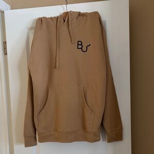 Tan Buck Up hoodie with front pocket